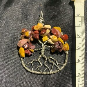 Artisan Tree of Life Necklace with Vibrant Gemstones